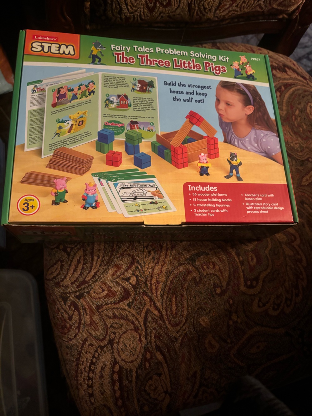 Lakeshore Stem The Three Little Pigs Building Blocks & Character Figures -